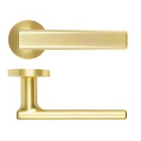 Frigo Lever On Round Rose Satin Brass