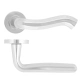 Rococo Lever On Round Rose Polished Chrome