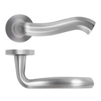 Rococo Lever On Round Rose Satin Chrome