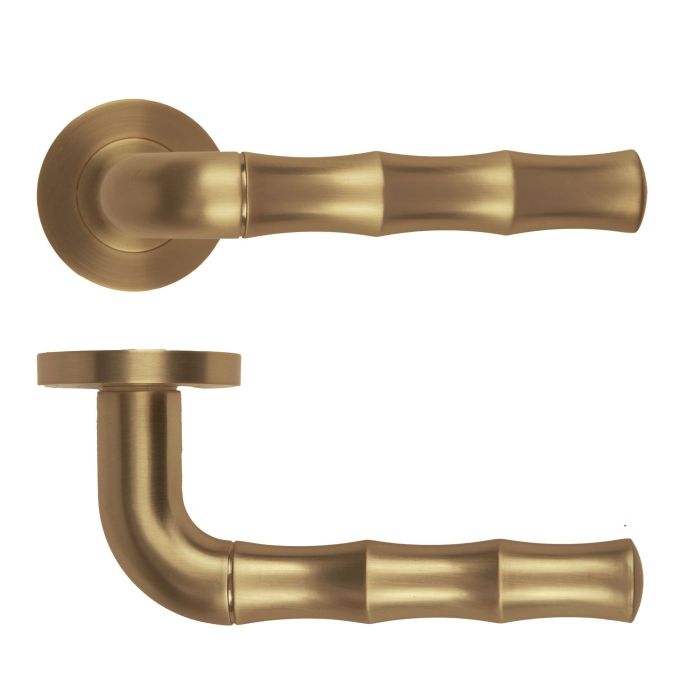Vasco Lever On Round Rose Antique Brass