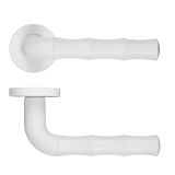 Vasco Lever On Round Rose Powder Coat White