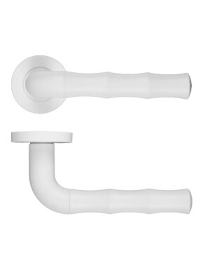 Vasco Lever On Round Rose Powder Coat White