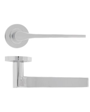 Gio Lever On Round Rose Polished Chrome