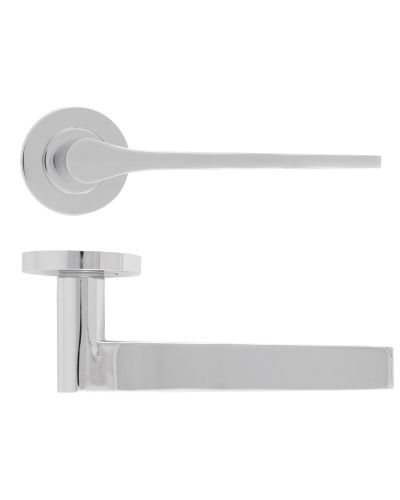 Gio Lever On Round Rose Polished Chrome