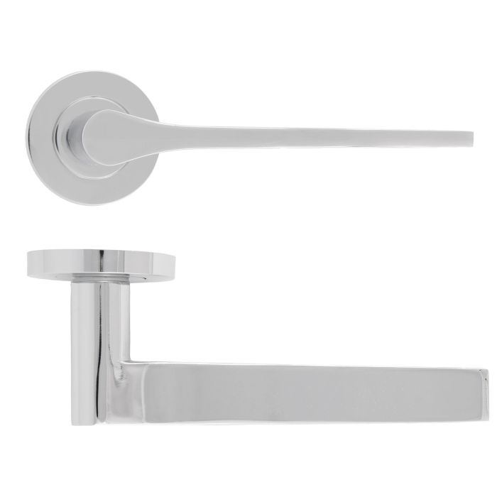 Gio Lever On Round Rose Polished Chrome