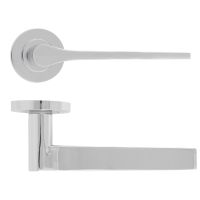 Gio Lever On Round Rose Polished Chrome