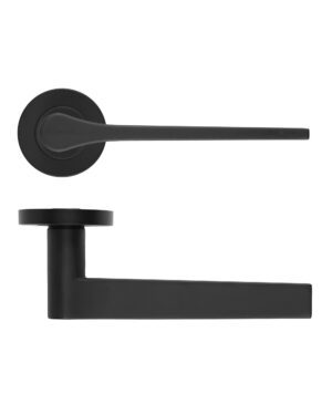 Gio Lever On Round Rose Oscuro Matt Black