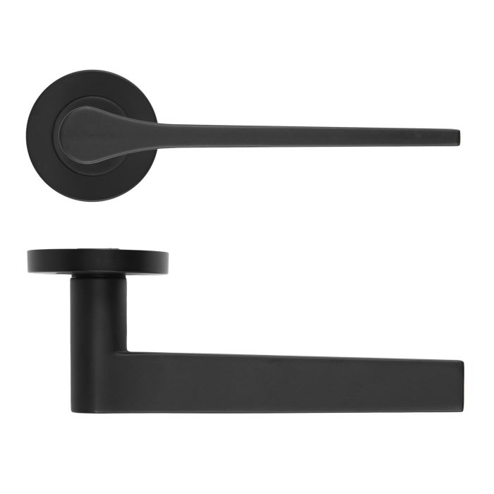 Gio Lever On Round Rose Oscuro Matt Black