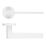 Gio Lever On Round Rose Powder Coat White