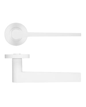 Gio Lever On Round Rose Powder Coat White