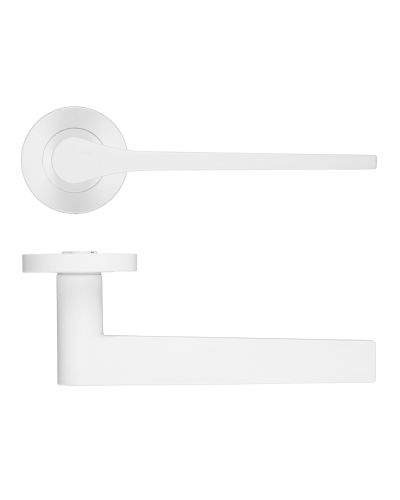 Gio Lever On Round Rose Powder Coat White