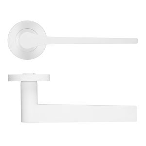Gio Lever On Round Rose Powder Coat White
