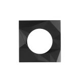 Spare Frattura Lever Square Rose Pack Oscuro Matt Black