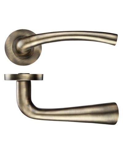 Assisi lever on round rose Florentine Bronze
