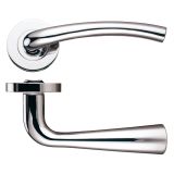 Assisi lever on round rose Polished Nickel