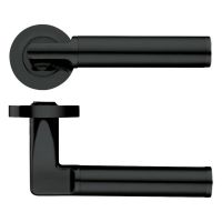 Milan lever on round rose Oscuro Matt Black