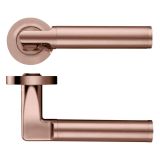 Milan lever on round rose Tuscan Rose Gold