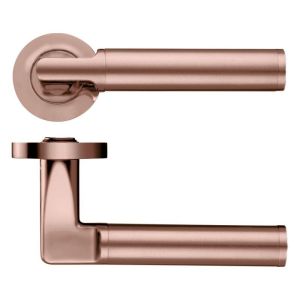 Milan lever on round rose Tuscan Rose Gold