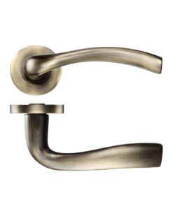Siena lever on round rose Florentine Bronze