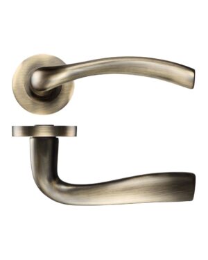 Siena lever on round rose Florentine Bronze