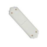 Heritage Brass Shaped Porcelain Fingerplate (280mm x 77mm), Plain White