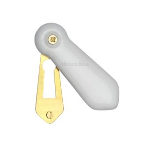 Heritage Brass Oval Covered Standard Key Escutcheon, Plain White Porcelain