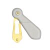 Heritage Brass Oval Covered Standard Key Escutcheon, White Crackle Porcelain