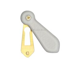 Heritage Brass Oval Covered Standard Key Escutcheon, White Crackle Porcelain -