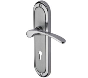 Heritage Brass Ambassador Apollo Finish, Polished Chrome & Satin Chrome Door Handles (sold in pairs)