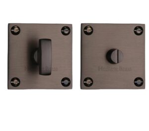 Heritage Brass Square 50mm x 50mm Turn & Release, Matt Bronze -