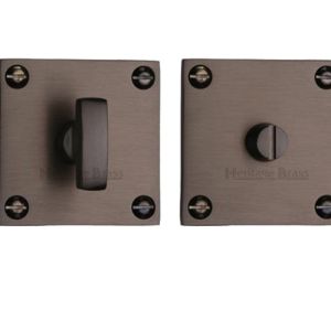 Heritage Brass Square 50mm x 50mm Turn & Release, Matt Bronze