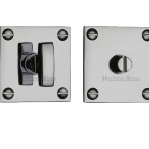 Heritage Brass Square 50mm x 50mm Turn & Release, Polished Chrome