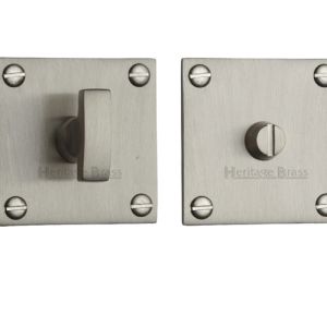 Heritage Brass Square 50mm x 50mm Turn & Release, Satin Nickel