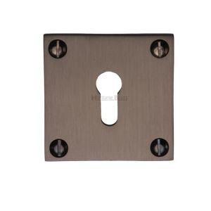 Heritage Brass Standard Square Slim Key Escutcheon, Matt Bronze
