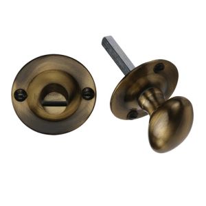 Heritage Brass Round 36mm Diameter Turn & Release, Antique Brass