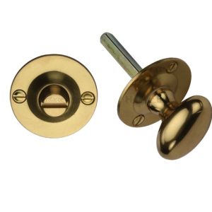 Heritage Brass Round 36mm Diameter Turn & Release, Polished Brass