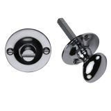 Heritage Brass Round 36mm Diameter Turn & Release, Polished Chrome