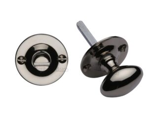 Heritage Brass Round 36mm Diameter Turn & Release, Polished Nickel