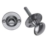 Heritage Brass Round 36mm Diameter Turn & Release, Satin Chrome