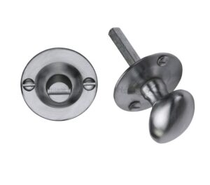 Heritage Brass Round 36mm Diameter Turn & Release, Satin Chrome -