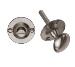 Heritage Brass Round 36mm Diameter Turn & Release, Satin Nickel