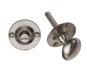 Heritage Brass Round 36mm Diameter Turn & Release, Satin Nickel -