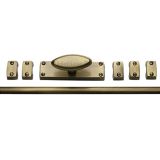 Heritage Brass Espagnolette Bolt (Provided With 1M & 1.5M Bar), Antique Brass