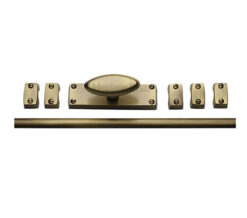 Heritage Brass Espagnolette Bolt (Provided With 1M & 1.5M Bar), Antique Brass