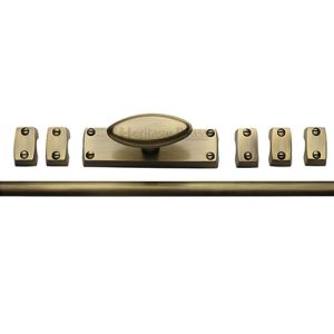 Heritage Brass Espagnolette Bolt (Provided With 1M & 1.5M Bar), Antique Brass