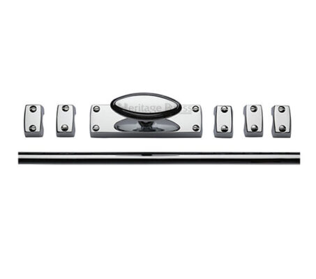 Heritage Brass Espagnolette Bolt (Provided With 1M & 1.5M Bar), Polished Chrome