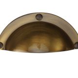 Heritage Brass Cabinet Drawer Pull Handle (86mm C/C), Antique Brass
