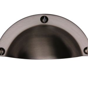 Heritage Brass Cabinet Drawer Pull Handle (86mm C/C), Matt Bronze