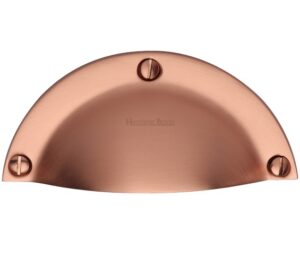 Heritage Brass Cabinet Drawer Pull Handle (86mm C/C), Satin Rose Gold