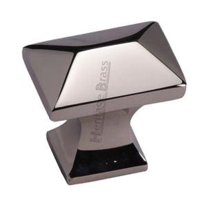 Heritage Brass Anvil Design Pyramid Cabinet Knob, Polished Nickel